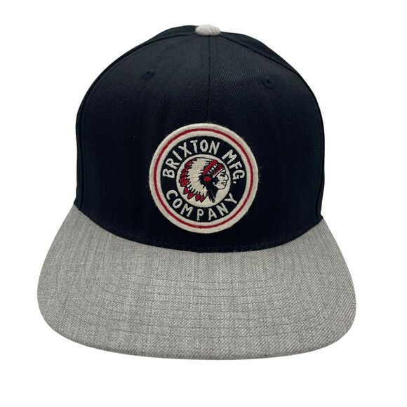 Brixton Mfg. Company Hat Co. Gray Black Snapback Hat Cap - Picture 1 of 5